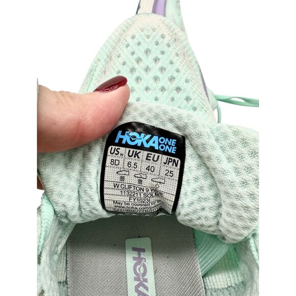HOKA Clifton 9 Sunlit Ocean Lilac Mist Women’s - size 8 - Picture 5 of 8